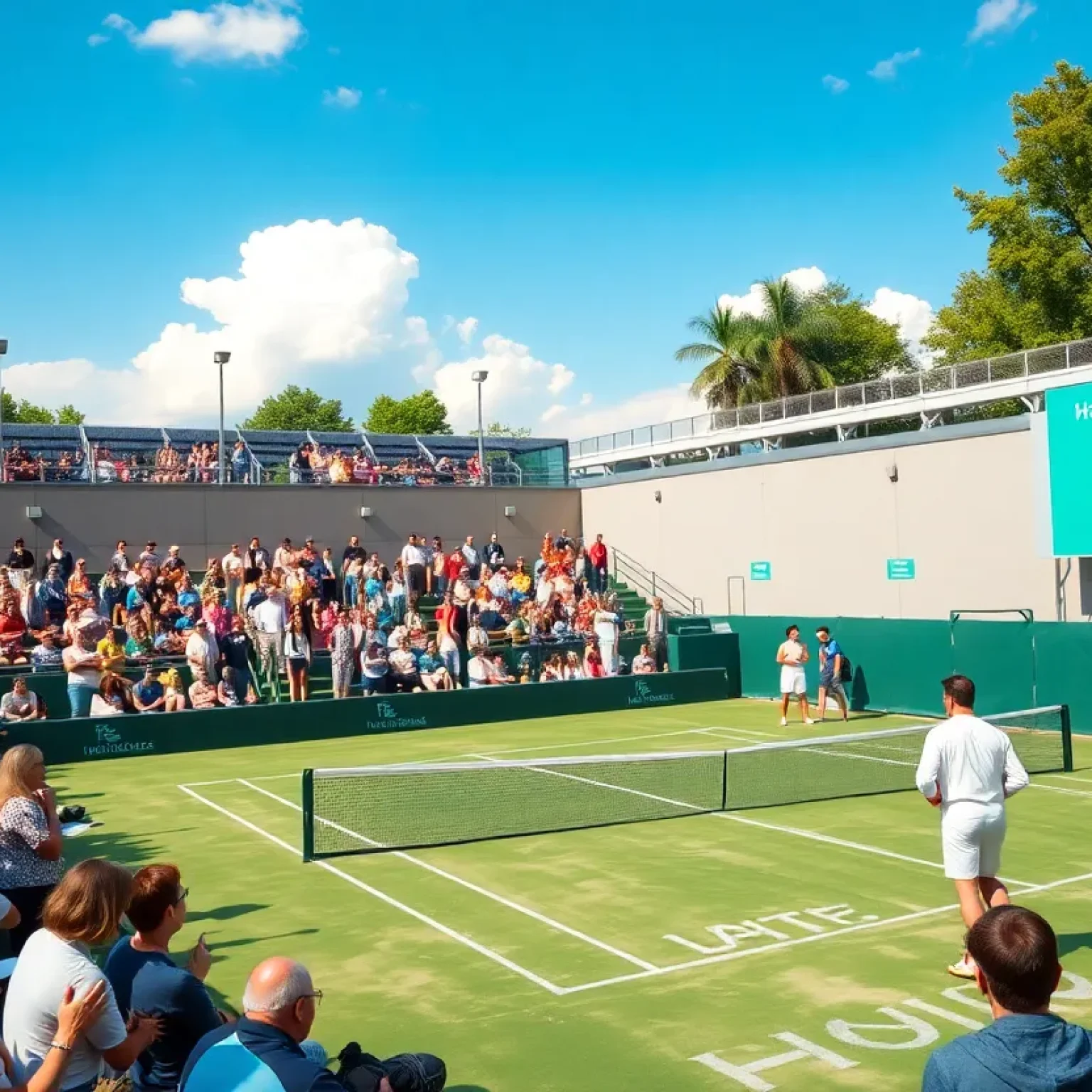 Tennis players competing at the McLeod for Health Florence Open