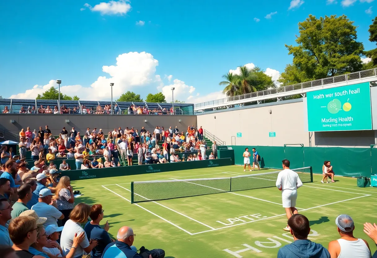 Tennis players competing at the McLeod for Health Florence Open