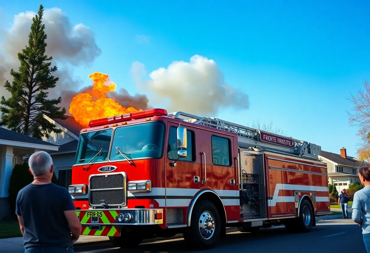 Firefighters responding to a house fire in Florence SC