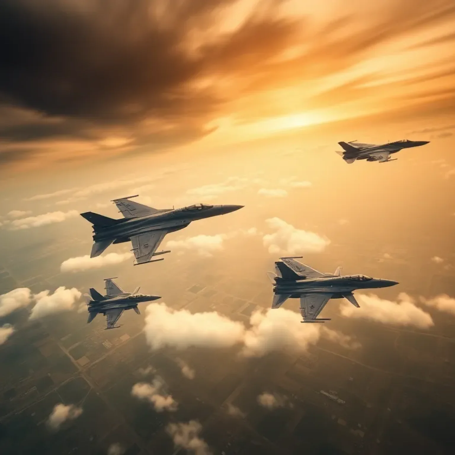 Military jets in action during Israeli airstrikes on Iran