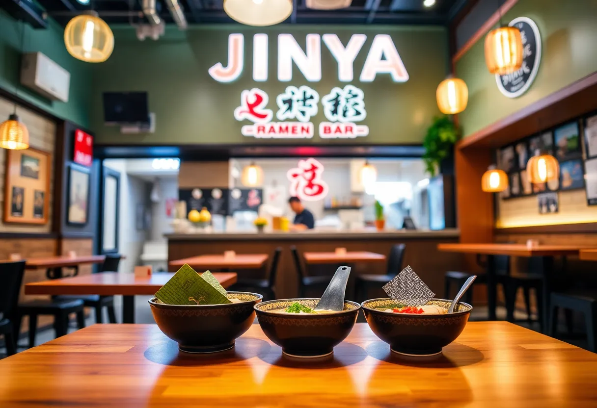 JINYA Ramen Bar Interior and Dishes