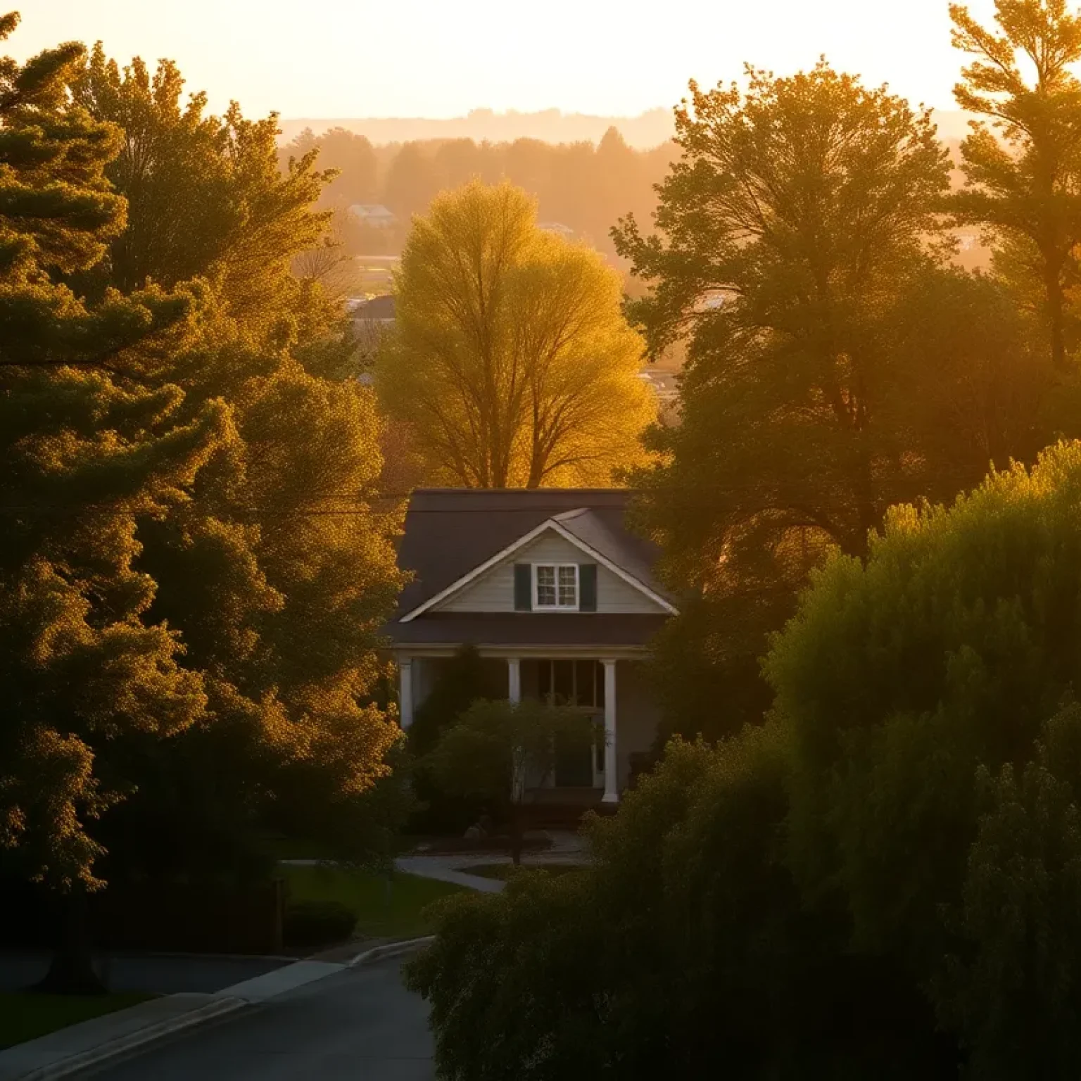 A serene suburban neighborhood in Lake City, South Carolina.