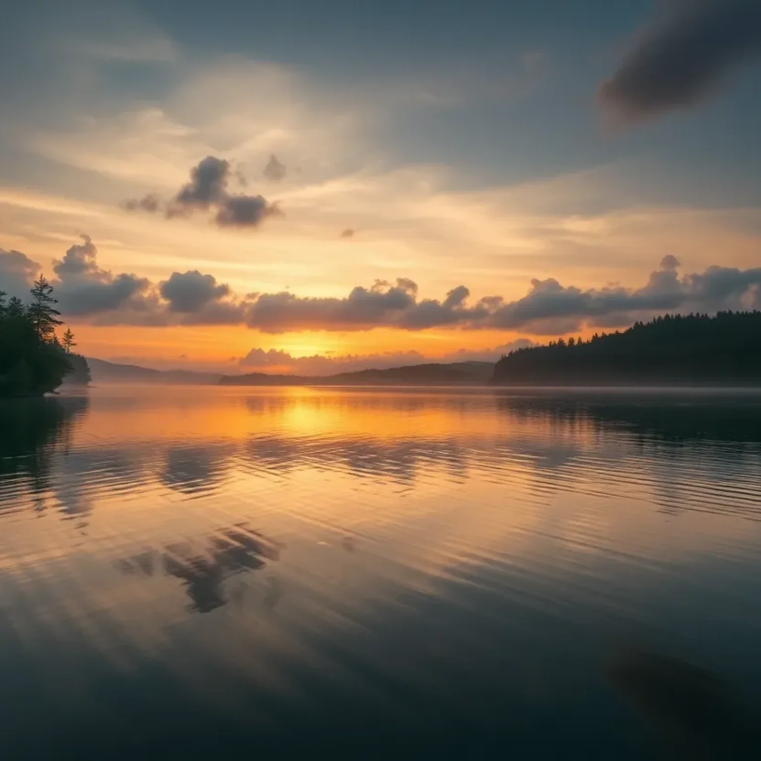 Lake scene representing the mysterious circumstances of a recent investigation.