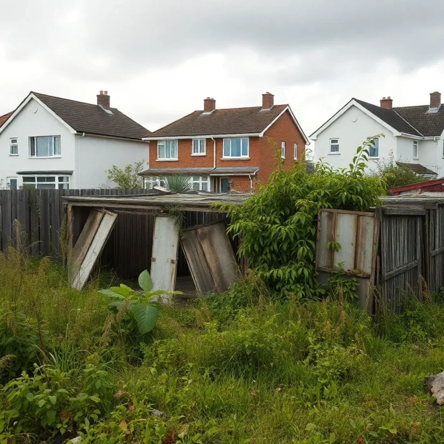 A vacant and overgrown property in Florence residential area