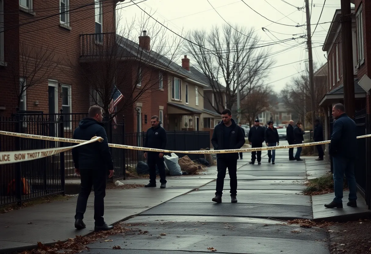 Police tape marking the scene of a shooting in a Florence neighborhood