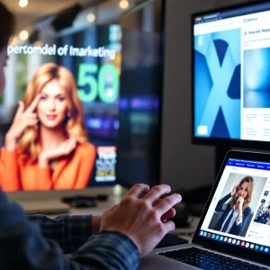 Illustration of personalized digital marketing strategies through behavioral targeting.