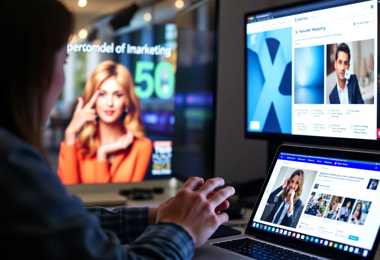 Illustration of personalized digital marketing strategies through behavioral targeting.