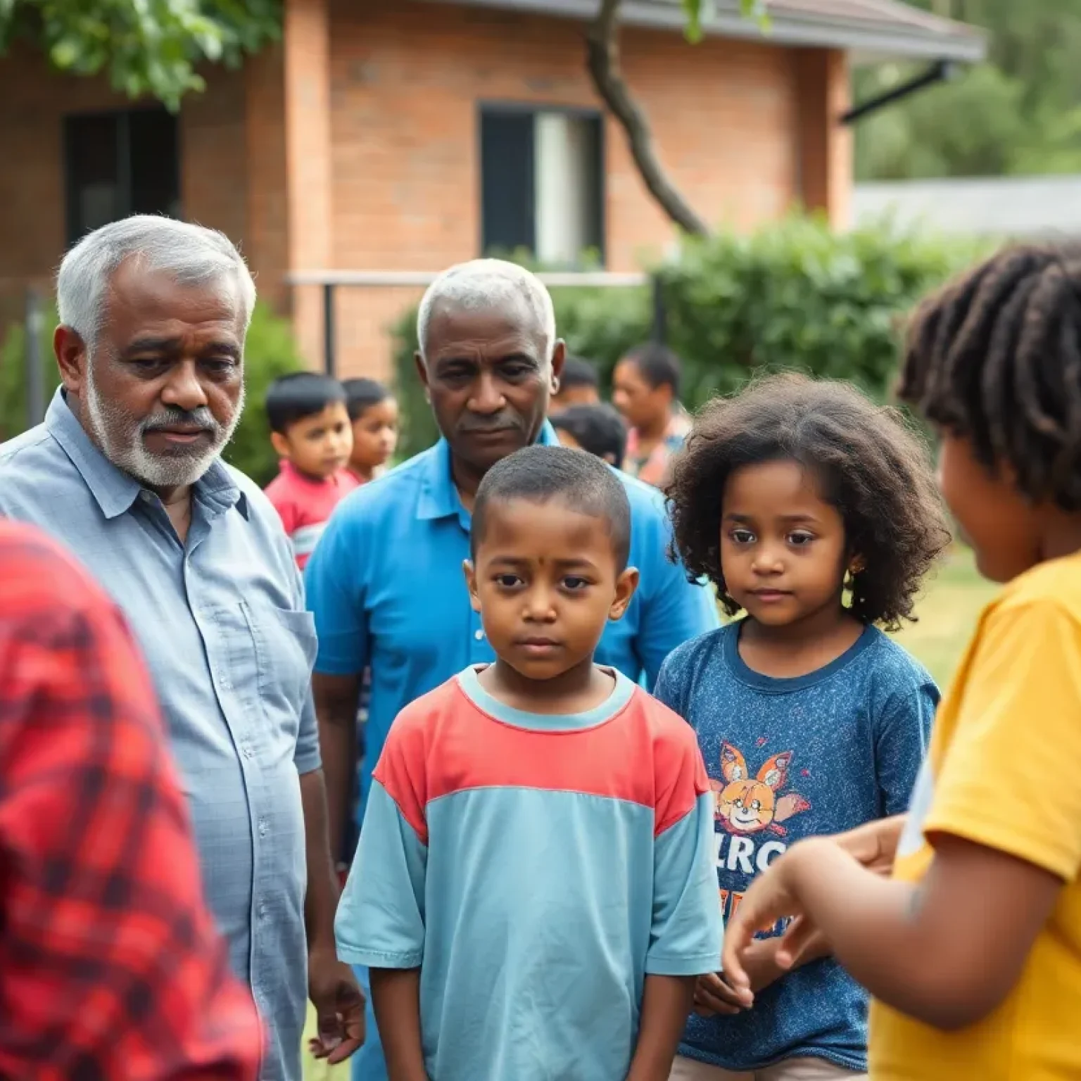 A community meeting discussing child safety in Florence