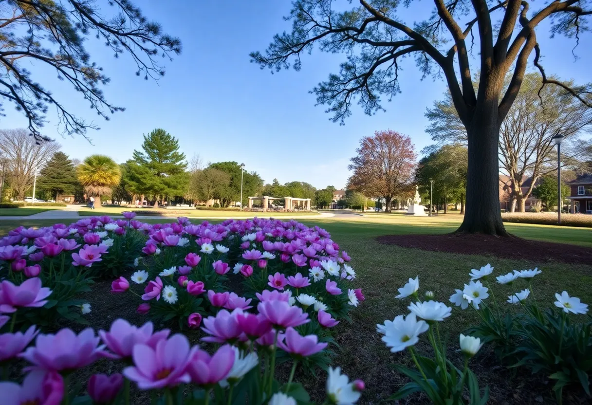 Community park in Florence, South Carolina, representing remembrance.