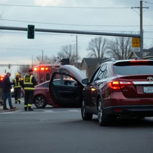 Emergency responders at the scene of a DUI crash in Florence, SC
