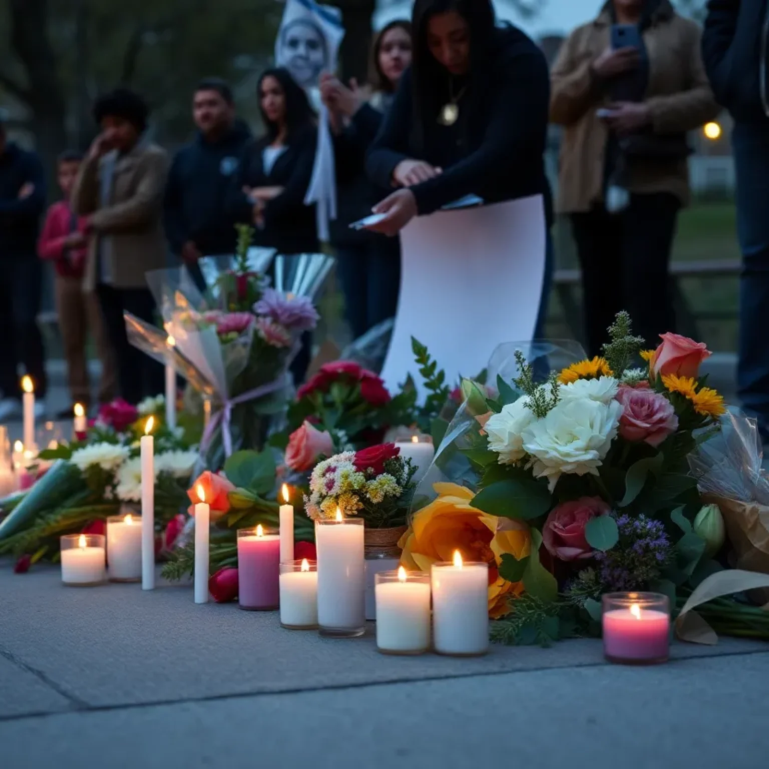Makeshift memorial for shooting victim in Florence County