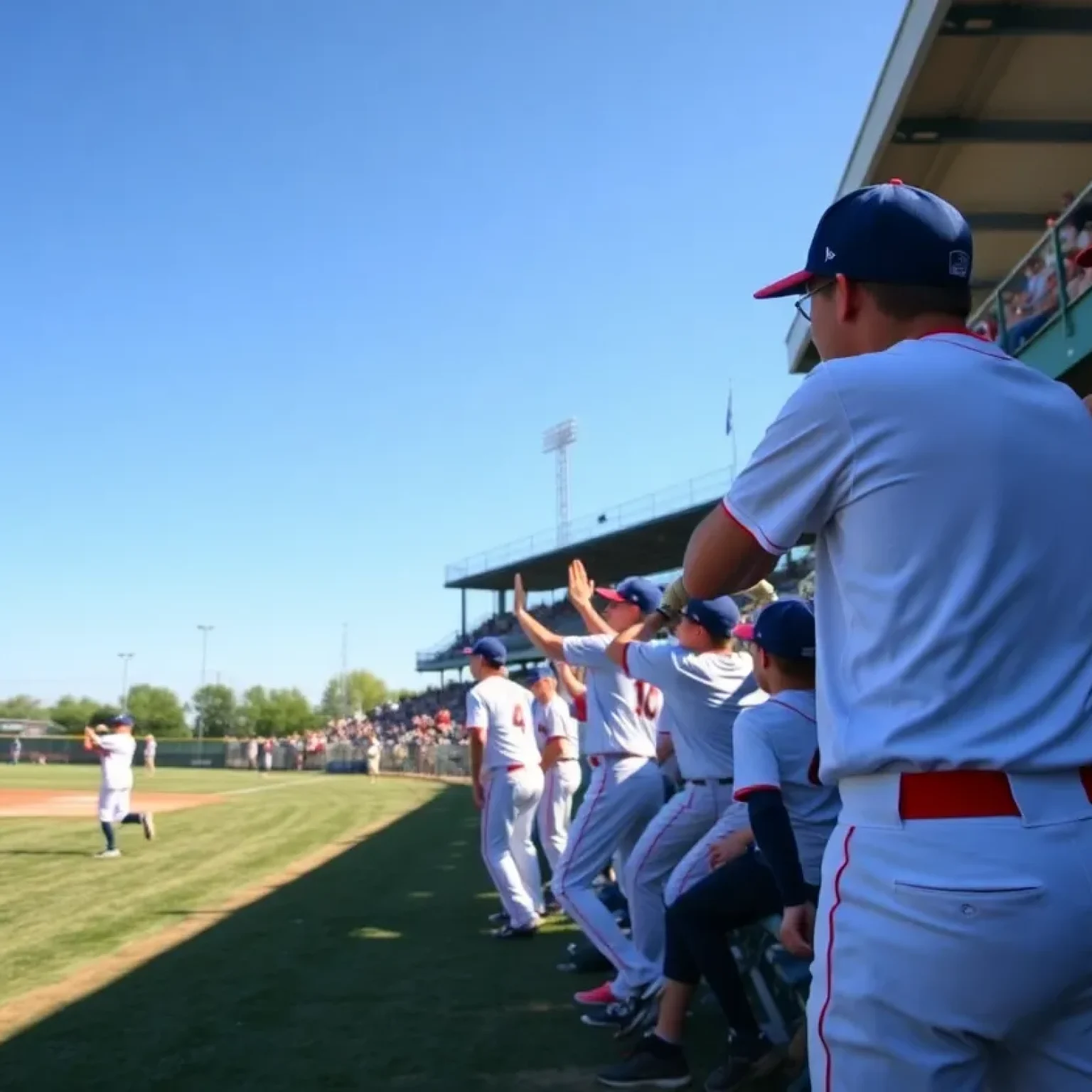 Florence Post 1 baseball players in action during a game against Horry Post 111