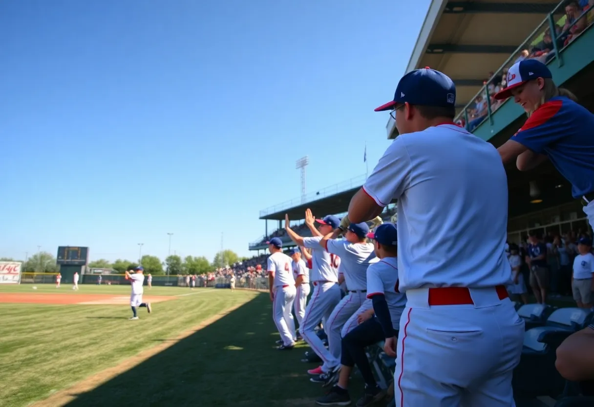 Florence Post 1 baseball players in action during a game against Horry Post 111