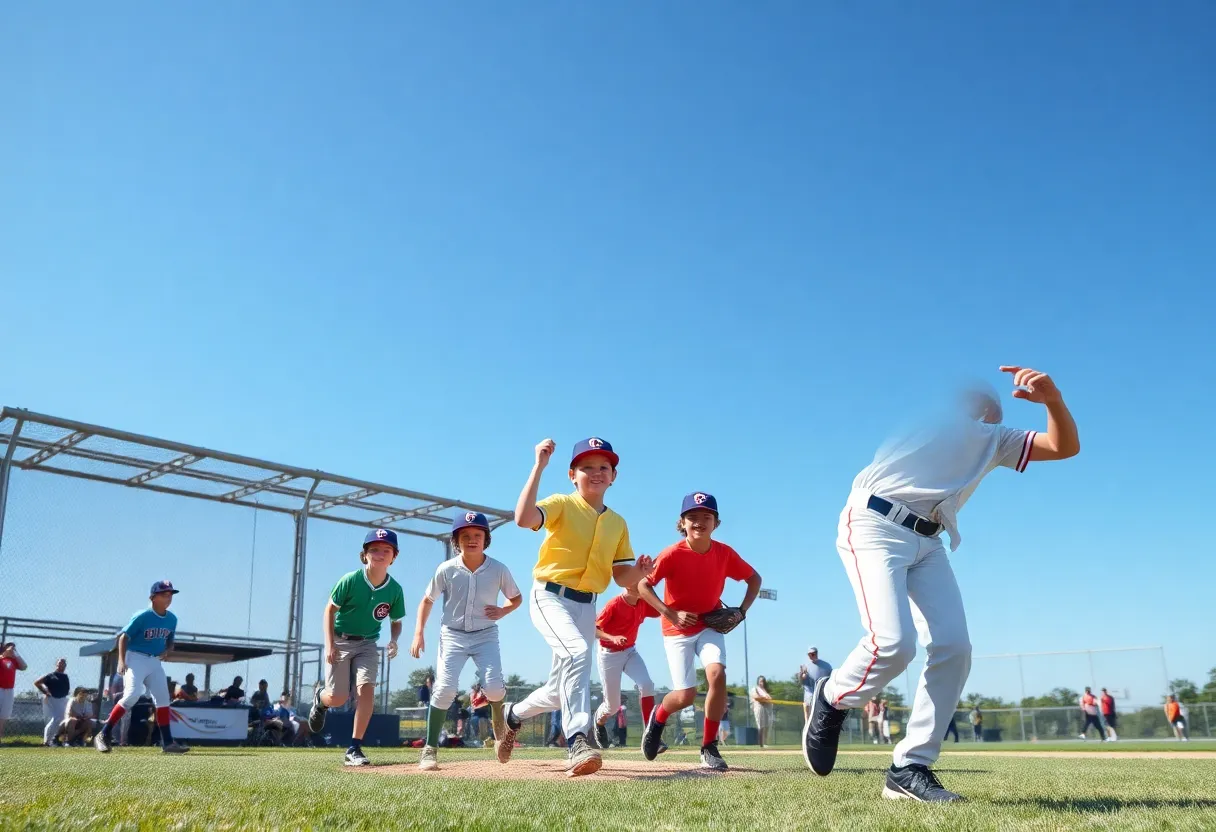 Florence Post 1 players celebrating during their playoff game