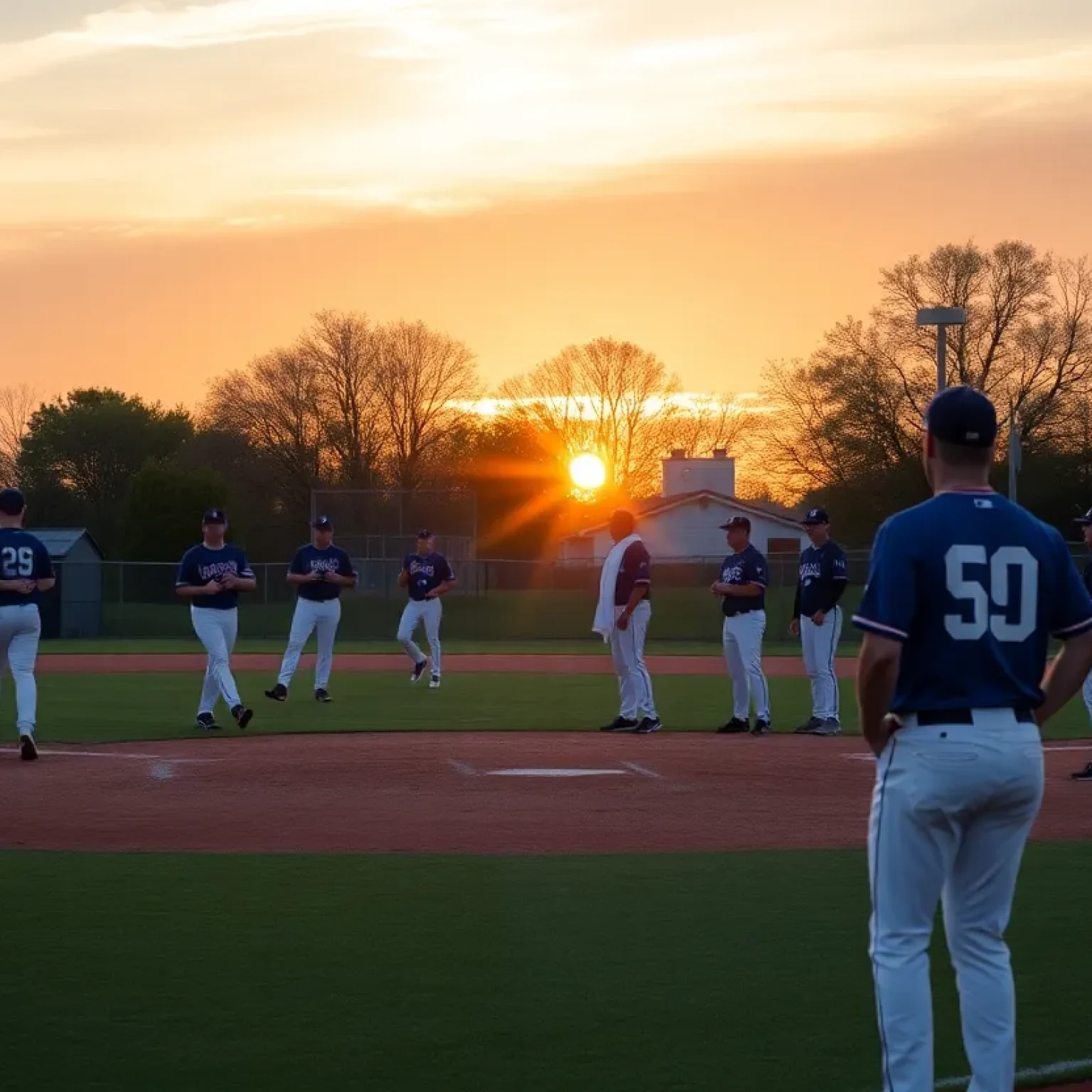 Florence Post 1 baseball team celebrating their win in the playoffs.