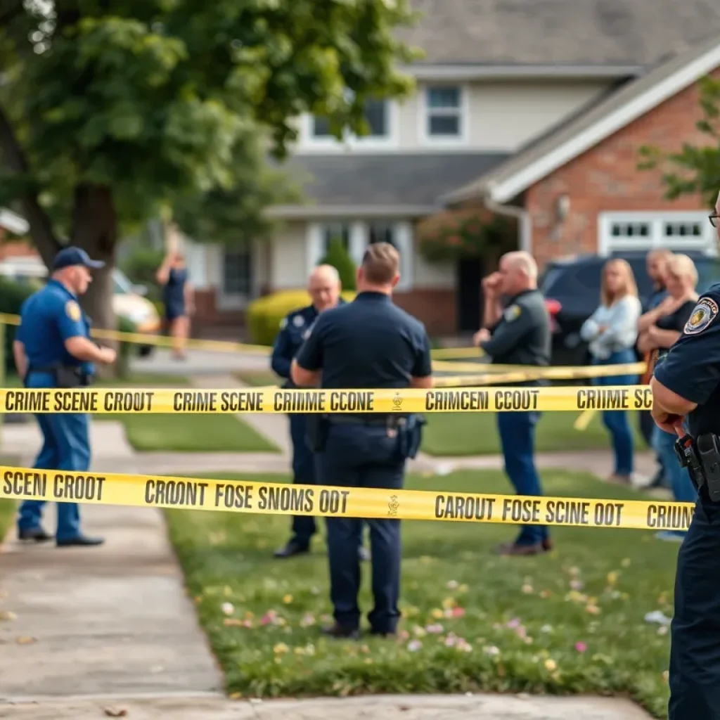 Police scene on Bradford Street in Florence