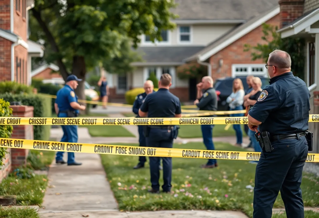 Police scene on Bradford Street in Florence