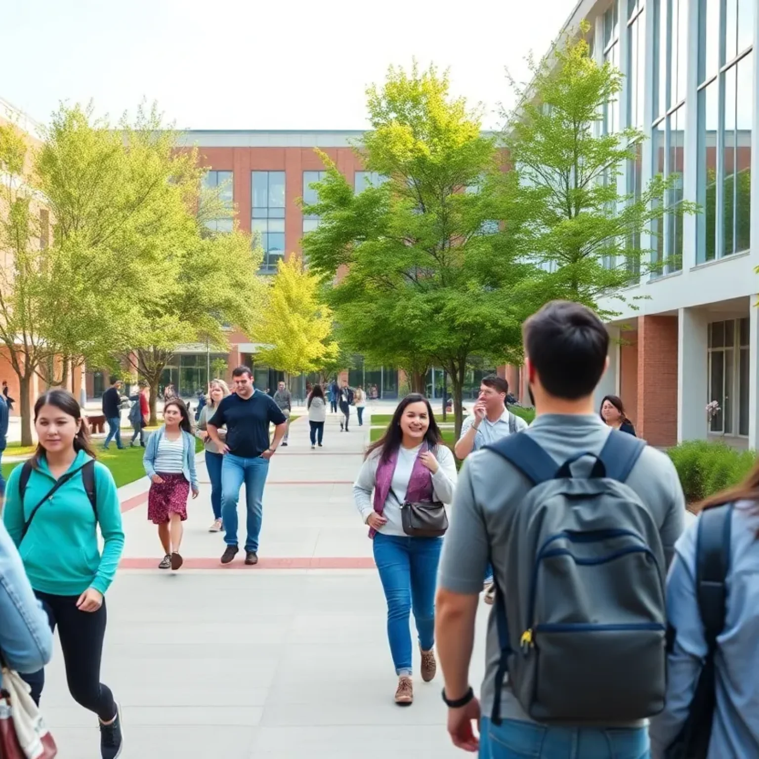 A lively scene at Francis Marion University showcasing students and campus life.