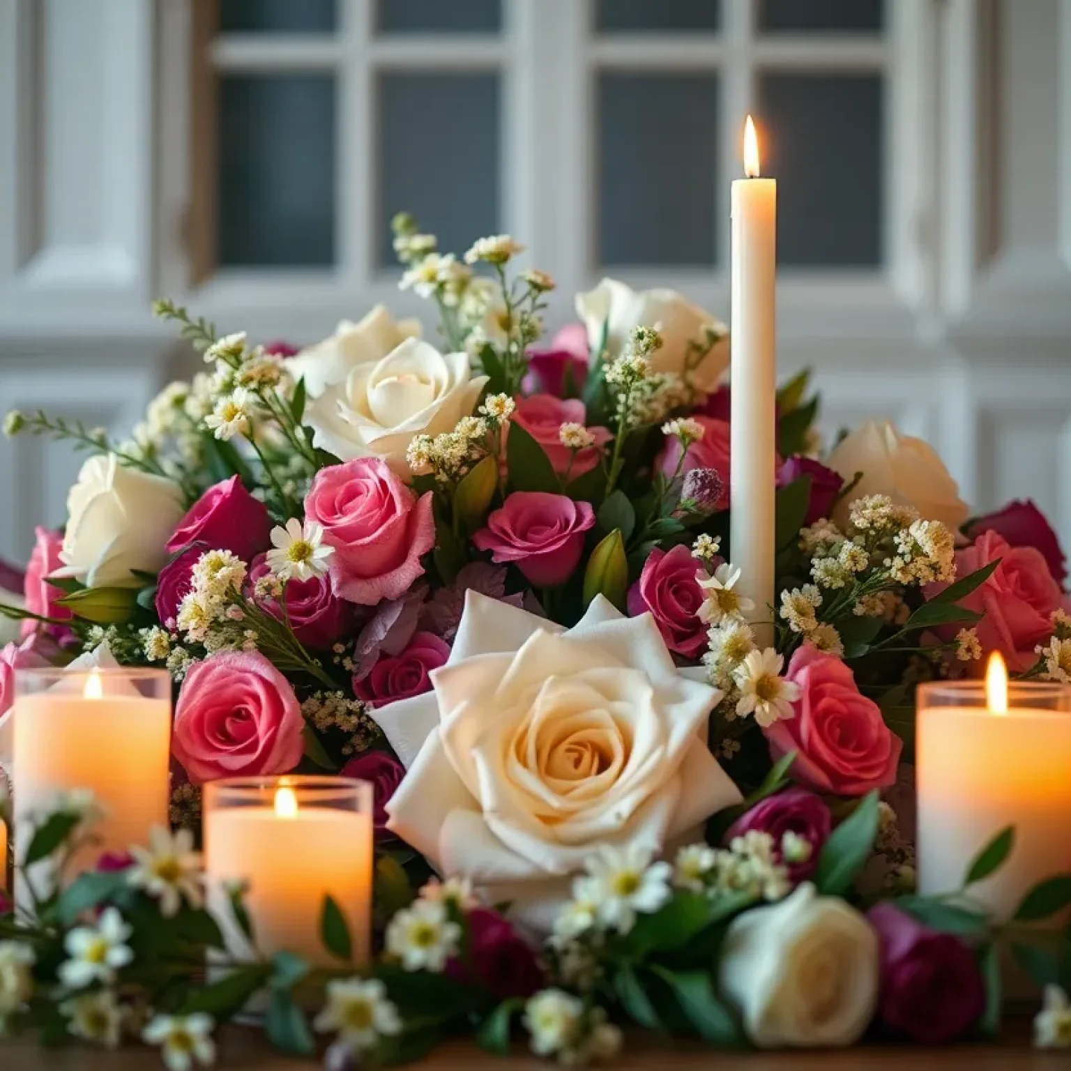 Floral arrangement symbolizing remembrance