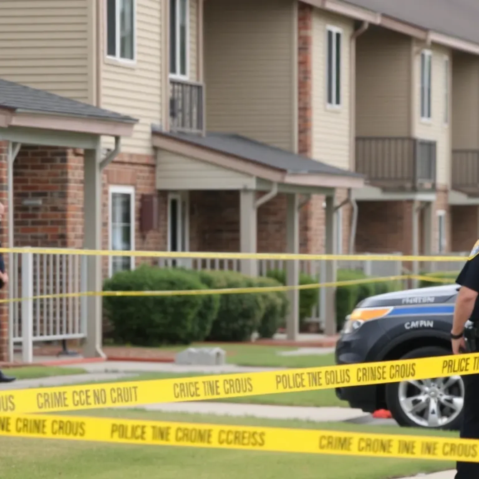 Crime scene at an apartment complex in Florence, SC