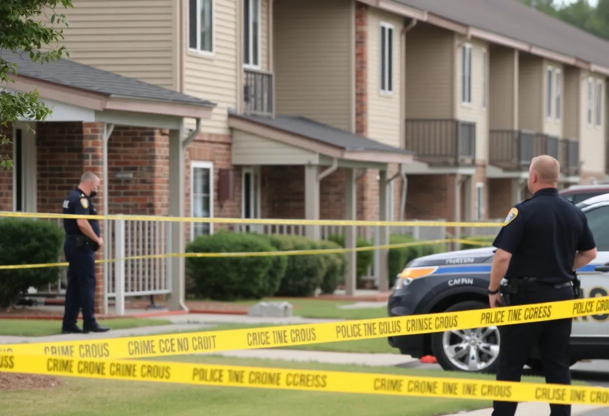 Crime scene at an apartment complex in Florence, SC