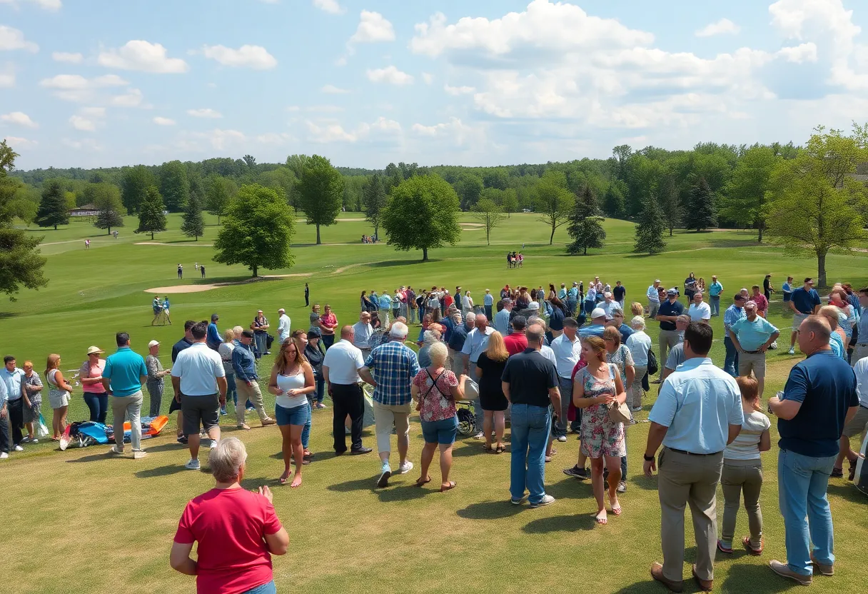 People enjoying the Wellman Club golf course in Johnsonville