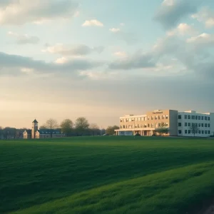 A peaceful community landscape symbolizing legacy and remembrance.
