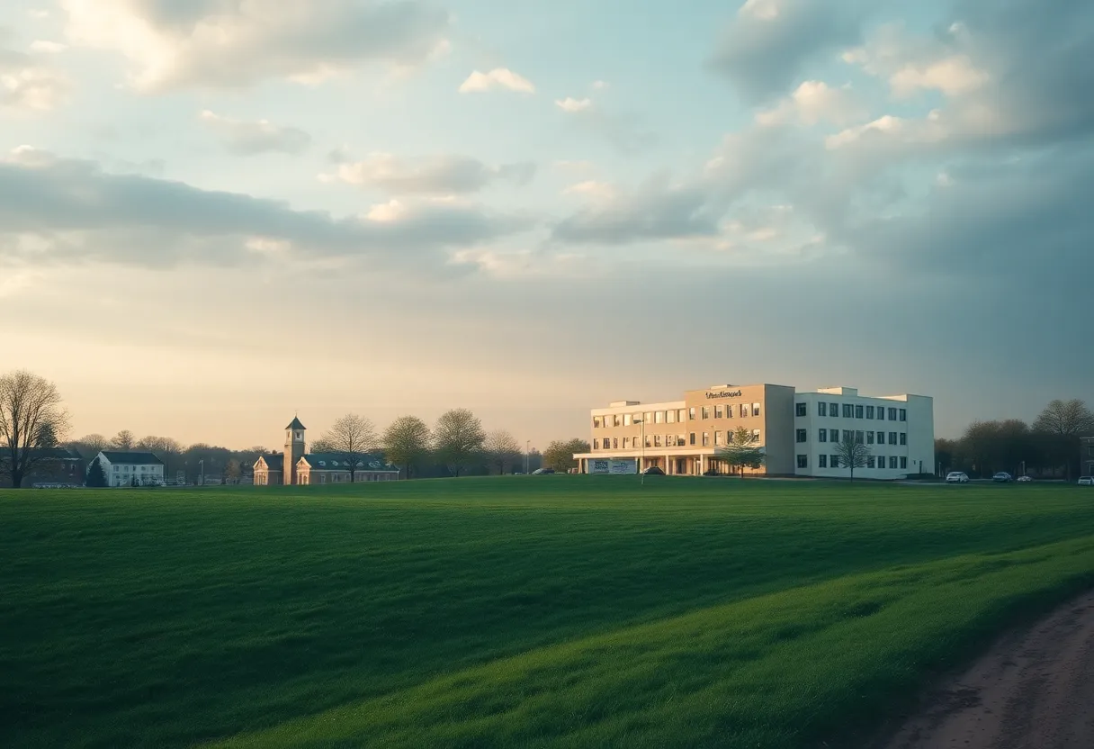 A peaceful community landscape symbolizing legacy and remembrance.