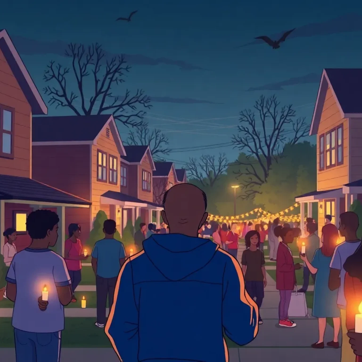 Community vigil honoring Trey Wright