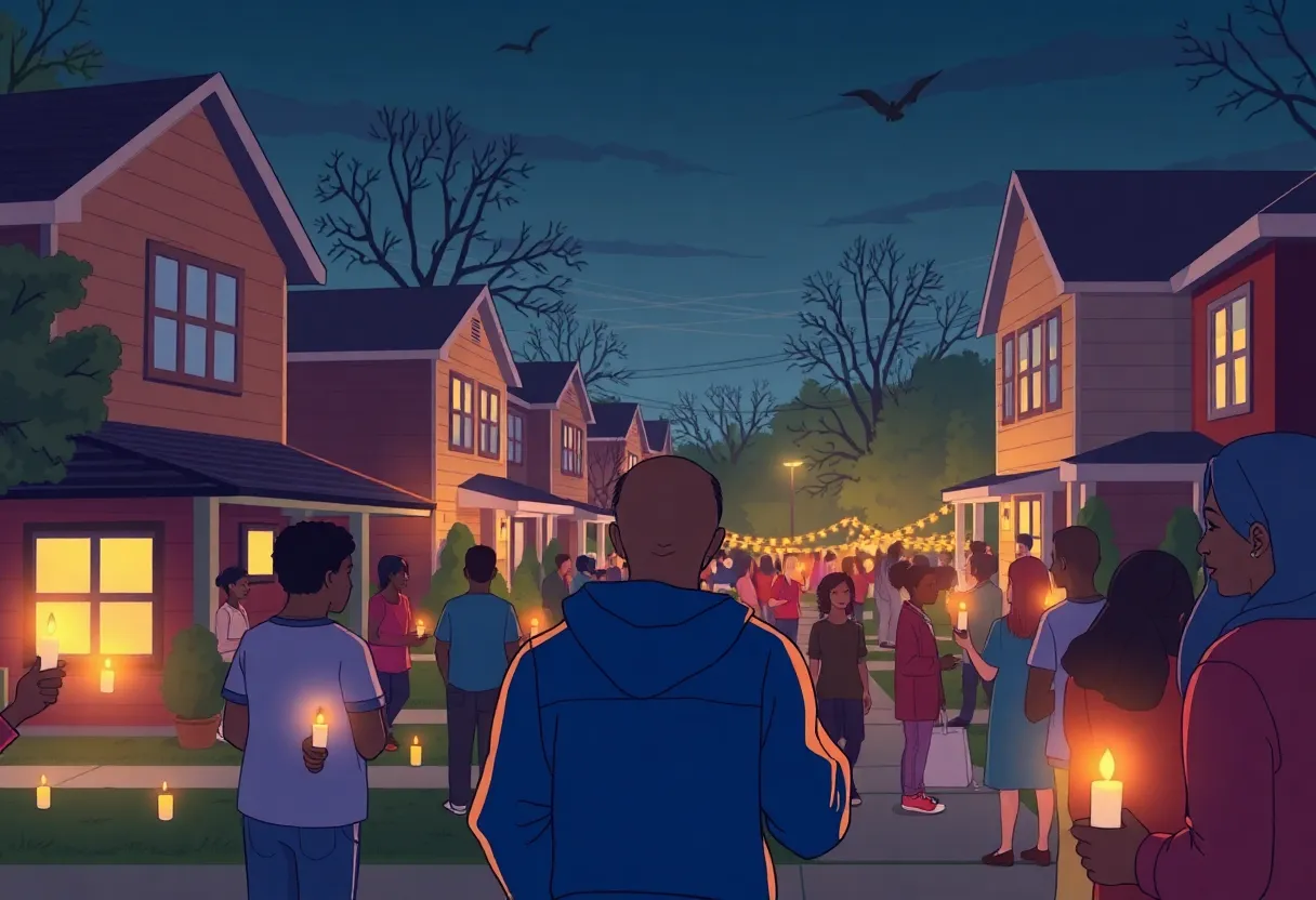 Community vigil honoring Trey Wright