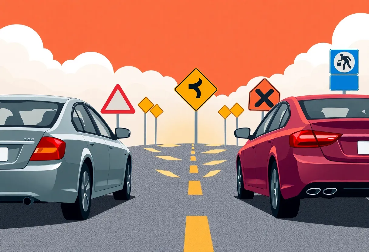 Illustration of a road rage incident in Florence County