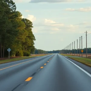 A peaceful road in Florence County, South Carolina, symbolizing safety and community support.