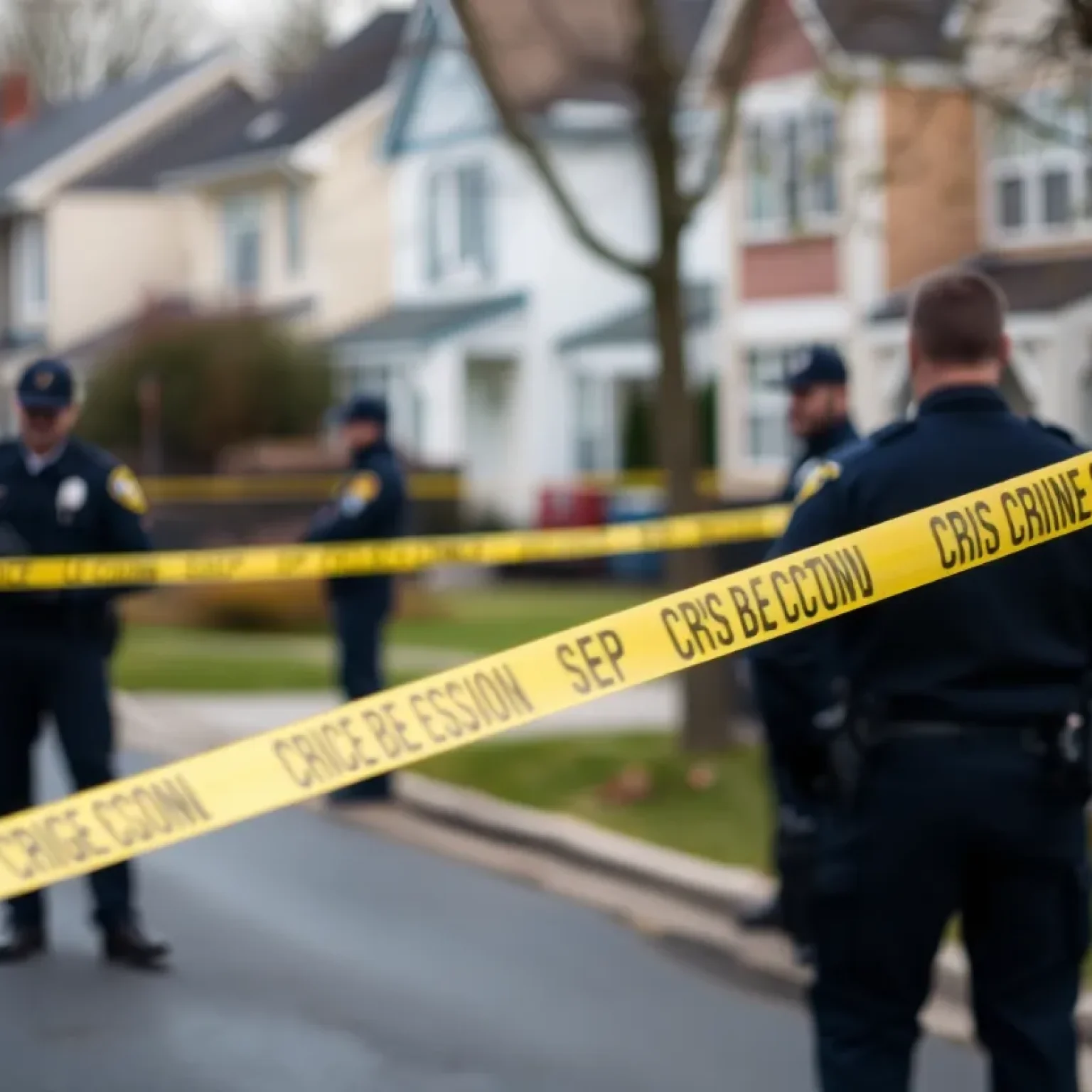 Police investigating a crime scene in Florence