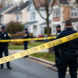 Police investigating a crime scene in Florence