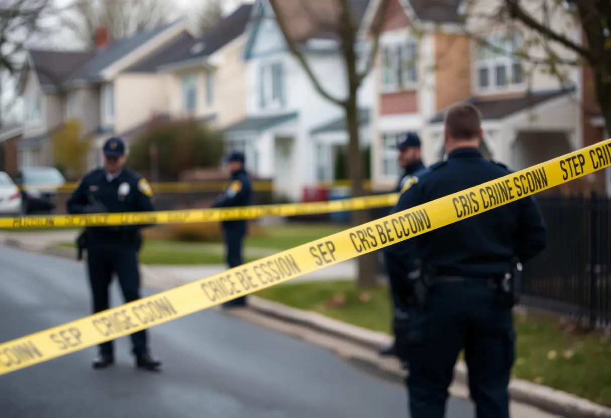 Police investigating a crime scene in Florence