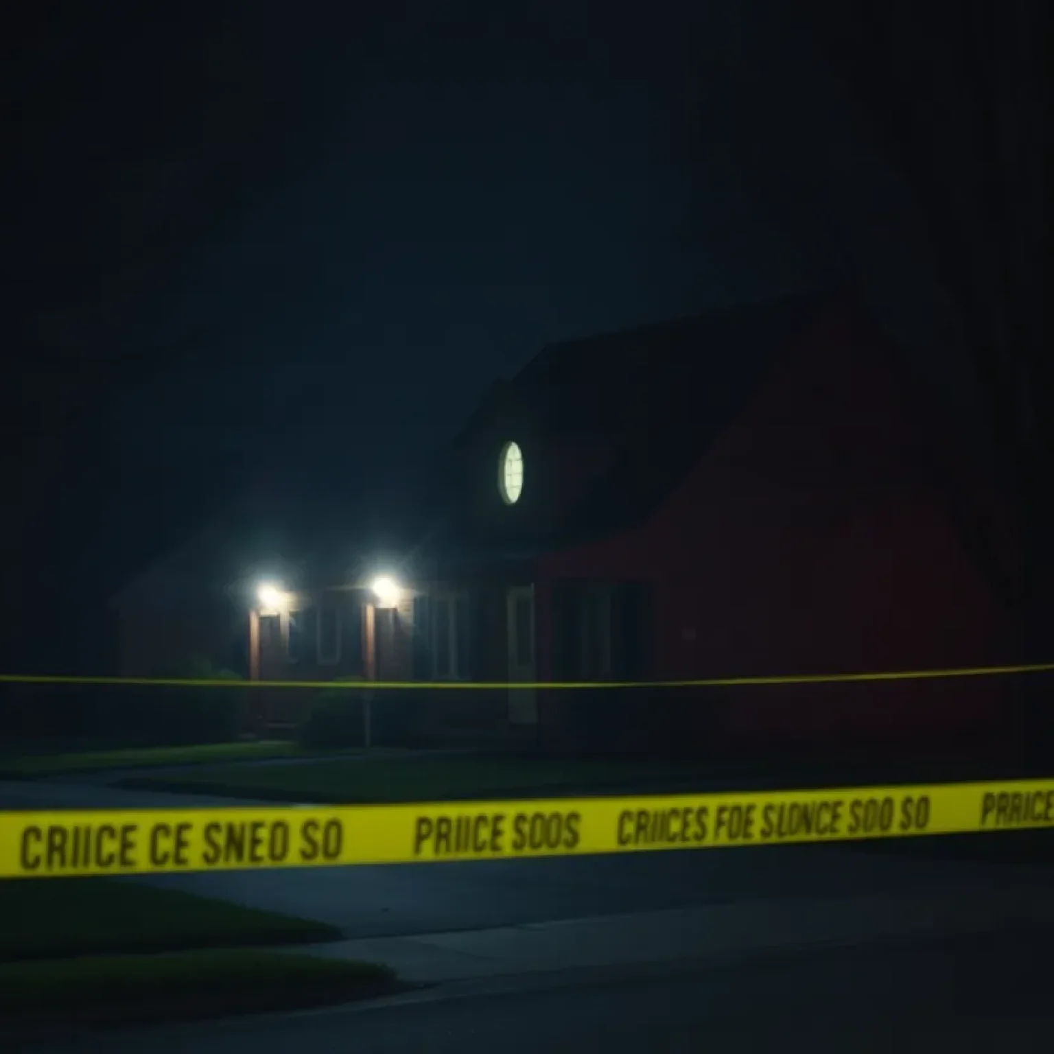 Crime scene in Florence, South Carolina after home invasion