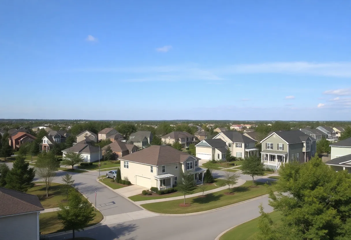 Residential area in Florence, South Carolina