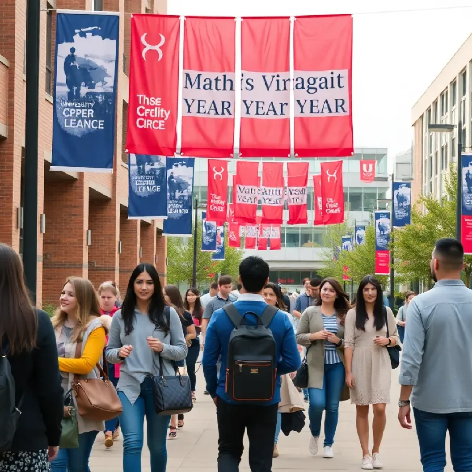 Students and faculty celebrating the start of the academic year at Francis Marion University.