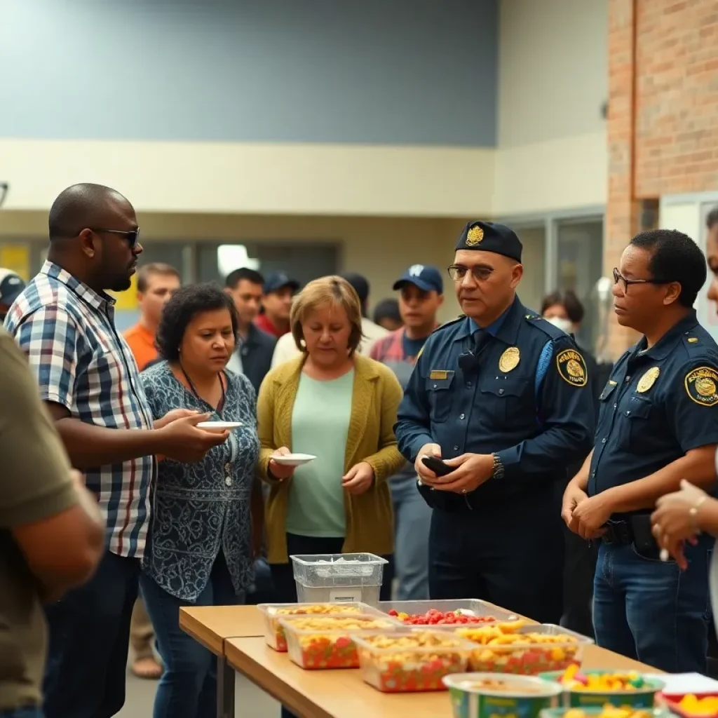 Community members attending National Night Out in Florence SC
