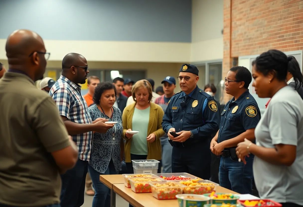 Community members attending National Night Out in Florence SC