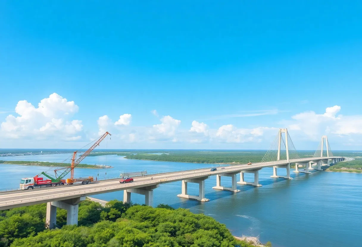 Construction work on a bridge in South Carolina