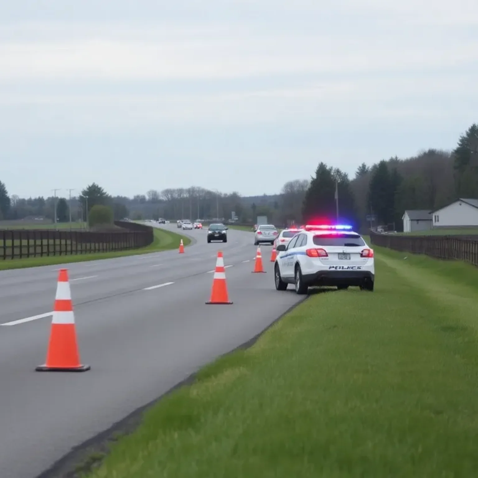 Scene of a car accident on Highway 52 in Florence County