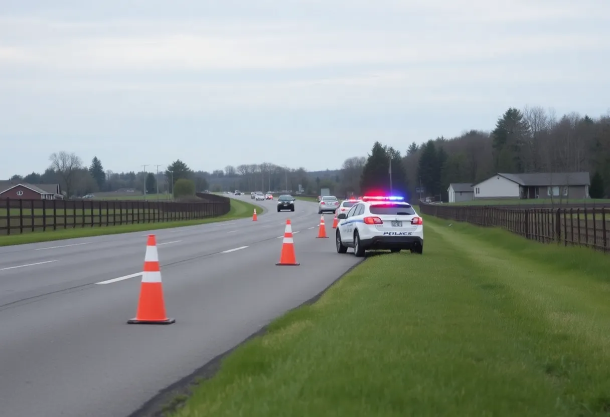 Scene of a car accident on Highway 52 in Florence County