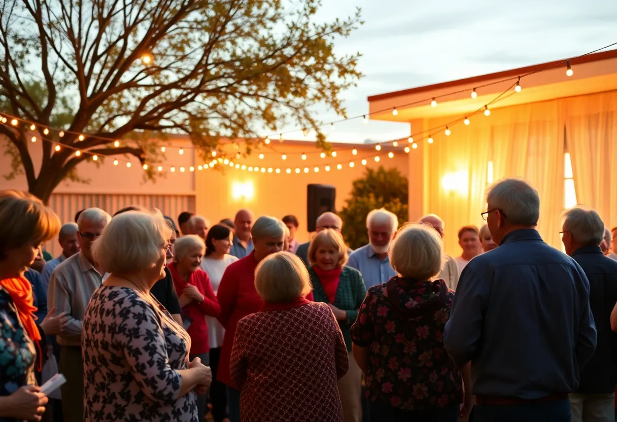 Community members celebrating in remembrance