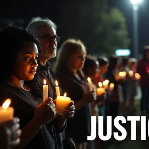 Vigil for Antonio Burgess in Johnsonville, South Carolina