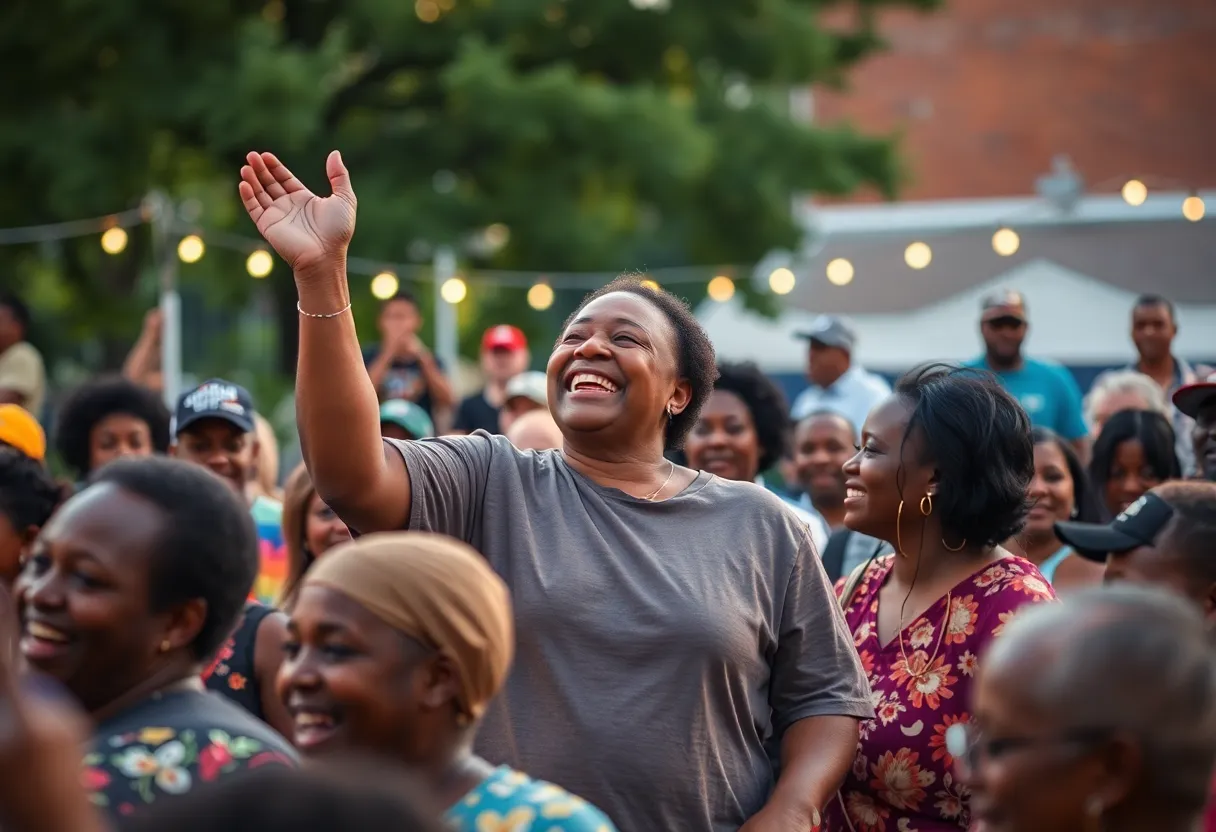 A gathering of community members honoring a local leader in Florence, South Carolina.
