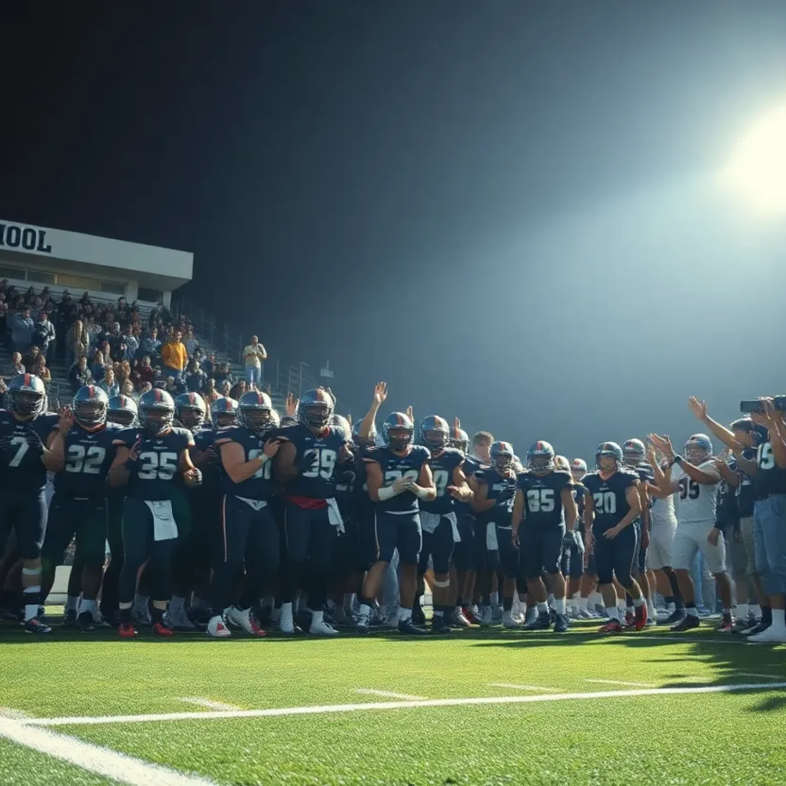 Florence Christian Eagles celebrating a football victory