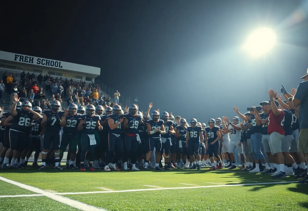 Florence Christian Eagles celebrating a football victory