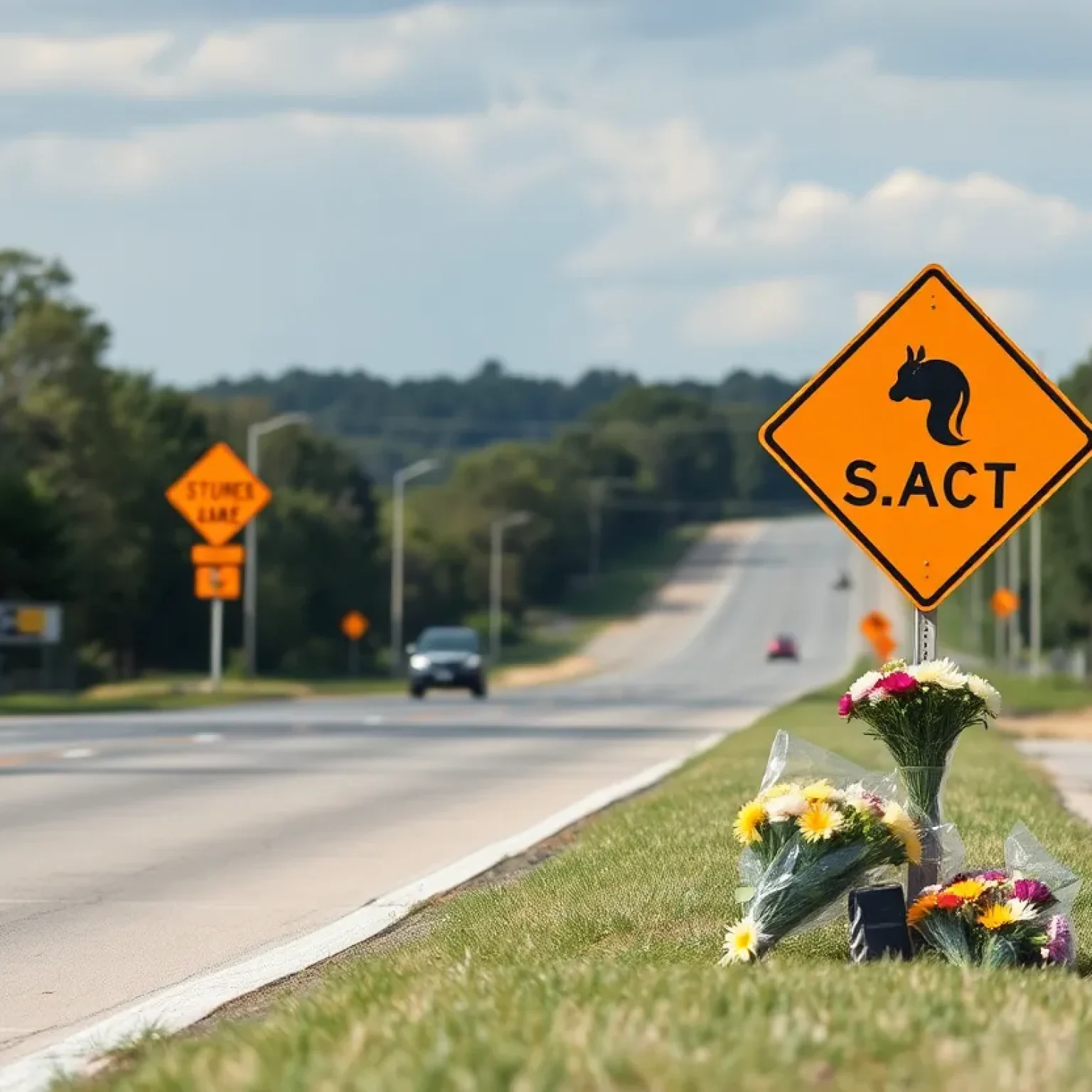 Highway scene in Florence County highlighting road safety