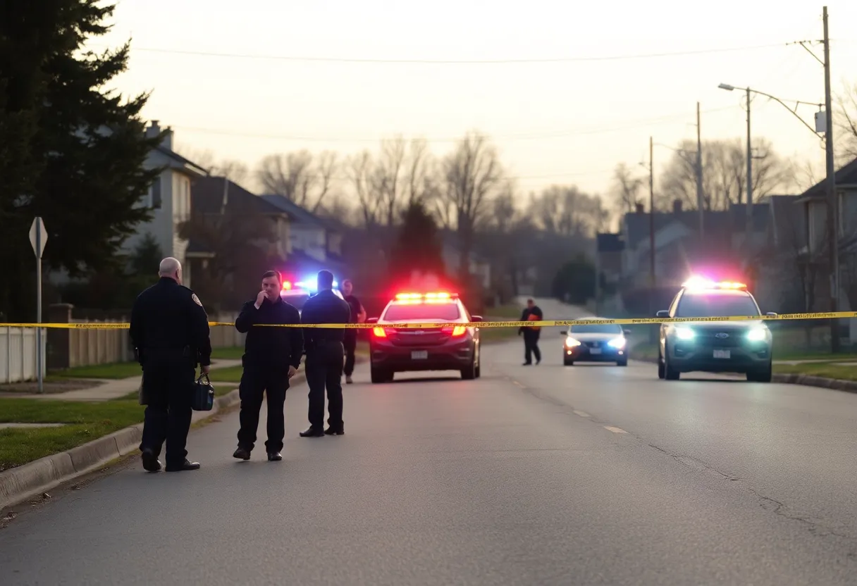 Police investigating a shooting scene in Florence County
